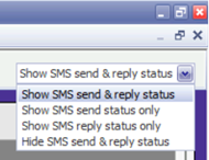 Options for the display of SMS message statuses in the Appointment Book
