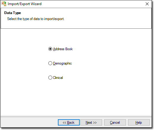 Data type window