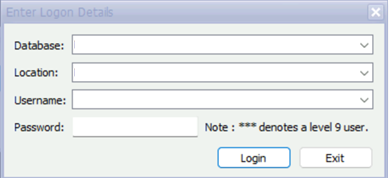 Enter Logon Details panel